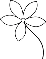 black and white flower