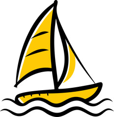 Silhouette of a Red Speedboat on White Background – High-Speed Watercraft Icon, Modern Boat Shape, Marine Transportation Symbol, Minimalist Nautical Concept, Isolated Powerboat Illustration
