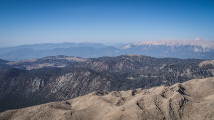 The view of the Taurus Mountains in Turkey
