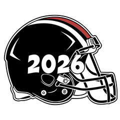 2026 football helmet graphic design element
