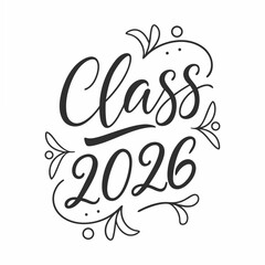 Class of 2026 graduation design element