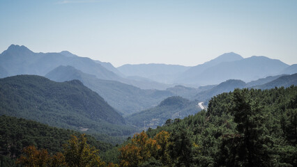 The view of the Taurus Mountains in Turkey