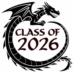 Class of 2026 dragon graduation design