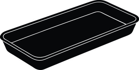  baking tray silhouette vector