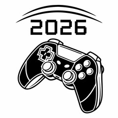 2026 gaming controller design element isolated
