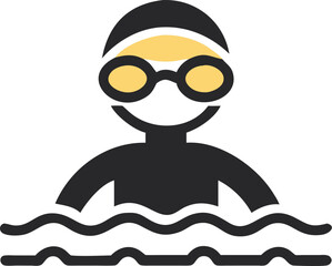 Silhouette of a Swimming Pool on White Background – Minimal Pool Shape, Abstract Aquatic Design, Summer Leisure Symbol, Outdoor Water Icon, Modern Illustration, Vacation Concept
