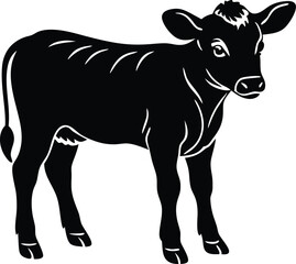 calf silhouette vector
