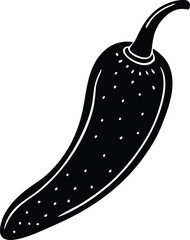 chili pepper silhouette vector