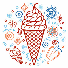 Silhouette of a Yellow Ice Cream Cone – Minimalist Dessert Icon, Abstract Frozen Treat Shape, Summer Snack Symbol, Sweet Food Illustration, Isolated Graphic for Branding and Design Use
