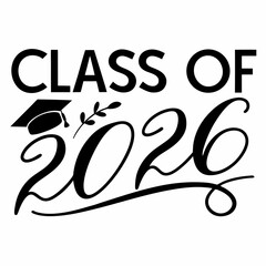 Class of 2026 graduation design graphic