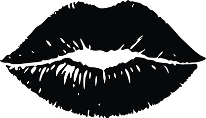 vector illustration of lips