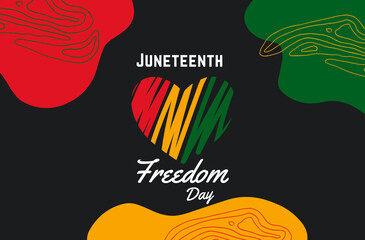Juneteenth (June 19) rising sun abstract paper landscape – also known as Freedom Day -