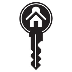 Key to Home Ownership A House Shaped Key Illustration