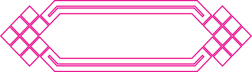 Elegant Pink Geometric Frame Decorative Border for Design Projects