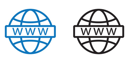 Website icon set. Globe icon set. vector illustration. eps file.