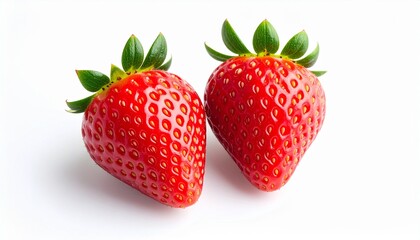 Two strawberries isolated
