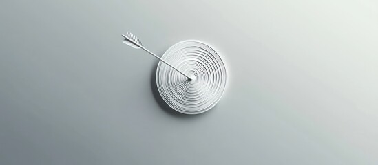 White target with arrow, achieving goals