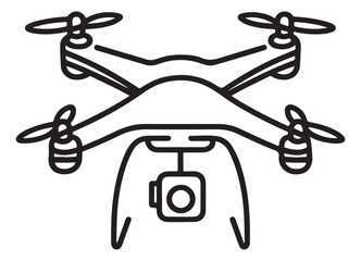 Advanced Drone Illustration with Gimbal Camera for Professional Video Capture