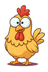 Funny chicken vector illustration