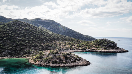 The view of the Turquoise Coast in Turkey