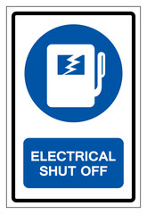 Electrical Shut Off Symbol Sign, Vector Illustration, Isolate On White Background Label.EPS10