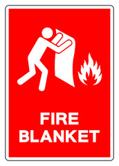 Fire Blanket Symbol Sign, Vector Illustration, Isolate On White Background Label.EPS10