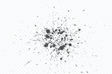 Grunge Black Ink Splash Graphic for Creative Design Vector