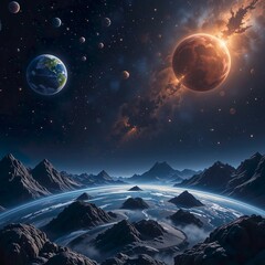 Astronomical Artwork Surreal Background