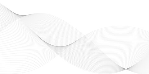 Abstract wavy grey stream element for design on transparent background isolated. frequency sound wave lines, technology, data science, business wave line background. Vector illustration.	
