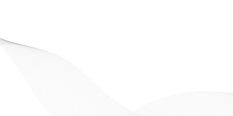 Abstract grey smooth element swoosh speed wave modern stream background. Abstract wave line for banner, template, wallpaper background with wave design. Vector illustration	
