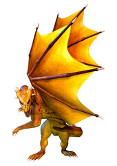Fototapeta premium 3D Rendering Fairy Tale Dragon on White