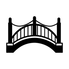 Decorative Arch Bridge Silhouette