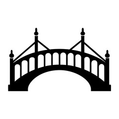 Decorative Arch Bridge Silhouette