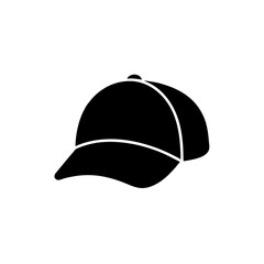 Black Baseball Cap Icon