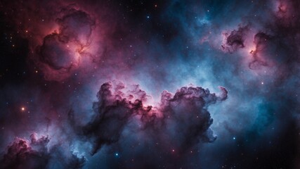 Fototapeta premium Stunning cosmic panorama showcases a vibrant nebula with a multitude of stars in the deep space.