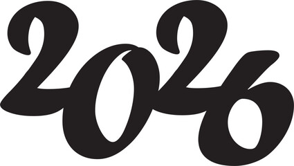 Happy new year 2026 design,2026 logo text design. new year celebration concept . Vector illustration