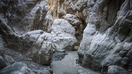 The view of Saklikent Gorge in Turkey