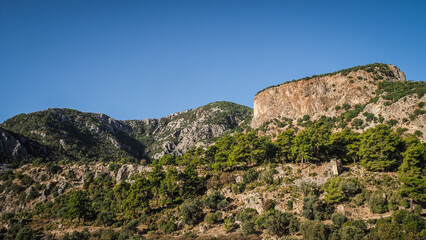 The ruins of Pinara Ancient City in Turkey