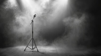 Professional studio with smoke and lighting for photography background creative portrait fashion cinematic dramatic shoot