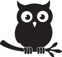 Fototapeta premium Cute Owl Silhouette SVG Bundle