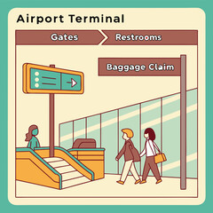 Airport Terminal Signs