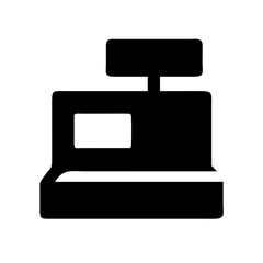 cash register icon on white background  .svg