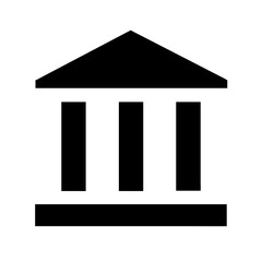 court building icon on white background  .svg