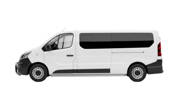 Pristine van parked amidst darkness