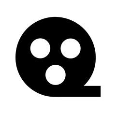film reel icon on white background  .svg