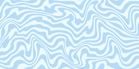 Fototapeta premium Abstract background seamless pattern with colorful waves. Trendy vector illustration in retro psychedelic style