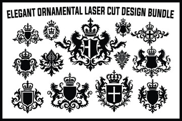 Obraz premium Ornamental Elegant Laser Cut Bundle 