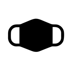 medical mask icon on white background  .svg