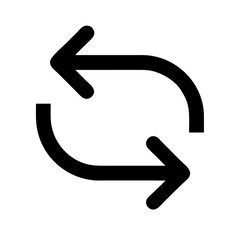 sync arrows icon on white background  .svg