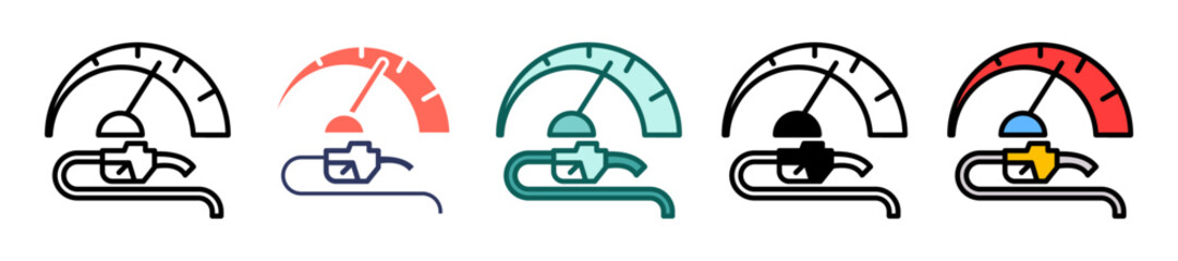 Fuel Consumption multiple icon